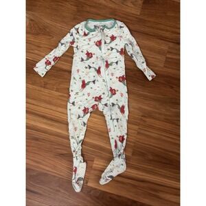 Free Birdees Baby Girls 6-12 Months Bamboo Mermaid Starfish Footed Sleeper PJ